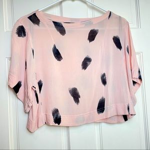 Pink Swingy Crop Top